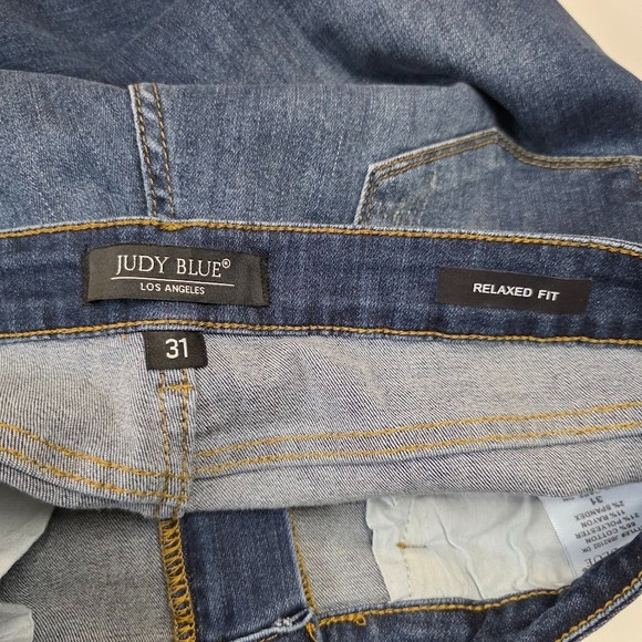 Judy Blue Size 31 Relaxed Fit Jeans Medium/Dark Wash Stretch Comfort JB82102 - Picture 5 of 10